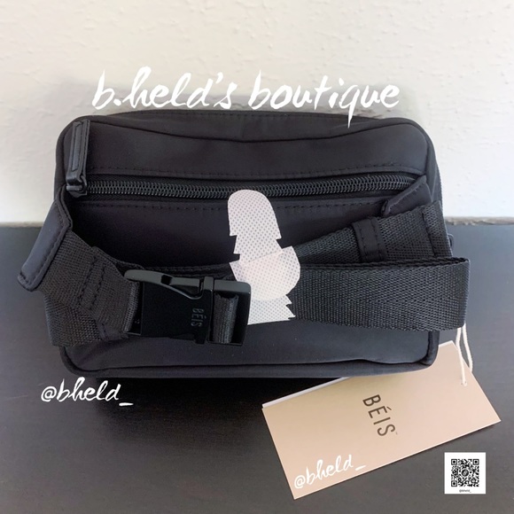 BÉIS The Belt Bag in Black Neutral Brand New NWT - Picture 5 of 16